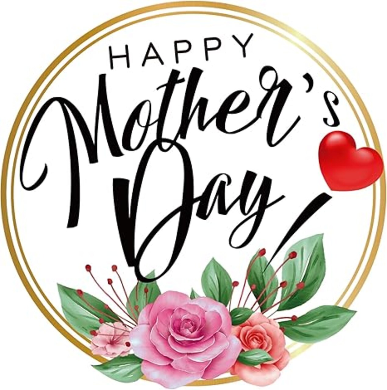 36PCS Happy Mother’s Day Sticker Labels – 1.5” Floral Gift Tags for Cards, Envelopes, Gift Wrap, Boxes & Party Favor Decorations
